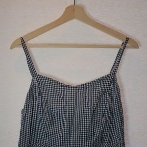 Dark Navy Checkered Mini Sundress
